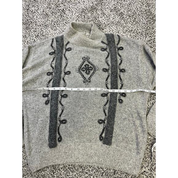 🌟3 for $35🌟 Santorini by Diffusion Vintage Silk/Angora‎ Beaded Sweater, Size M - Picture 5 of 7